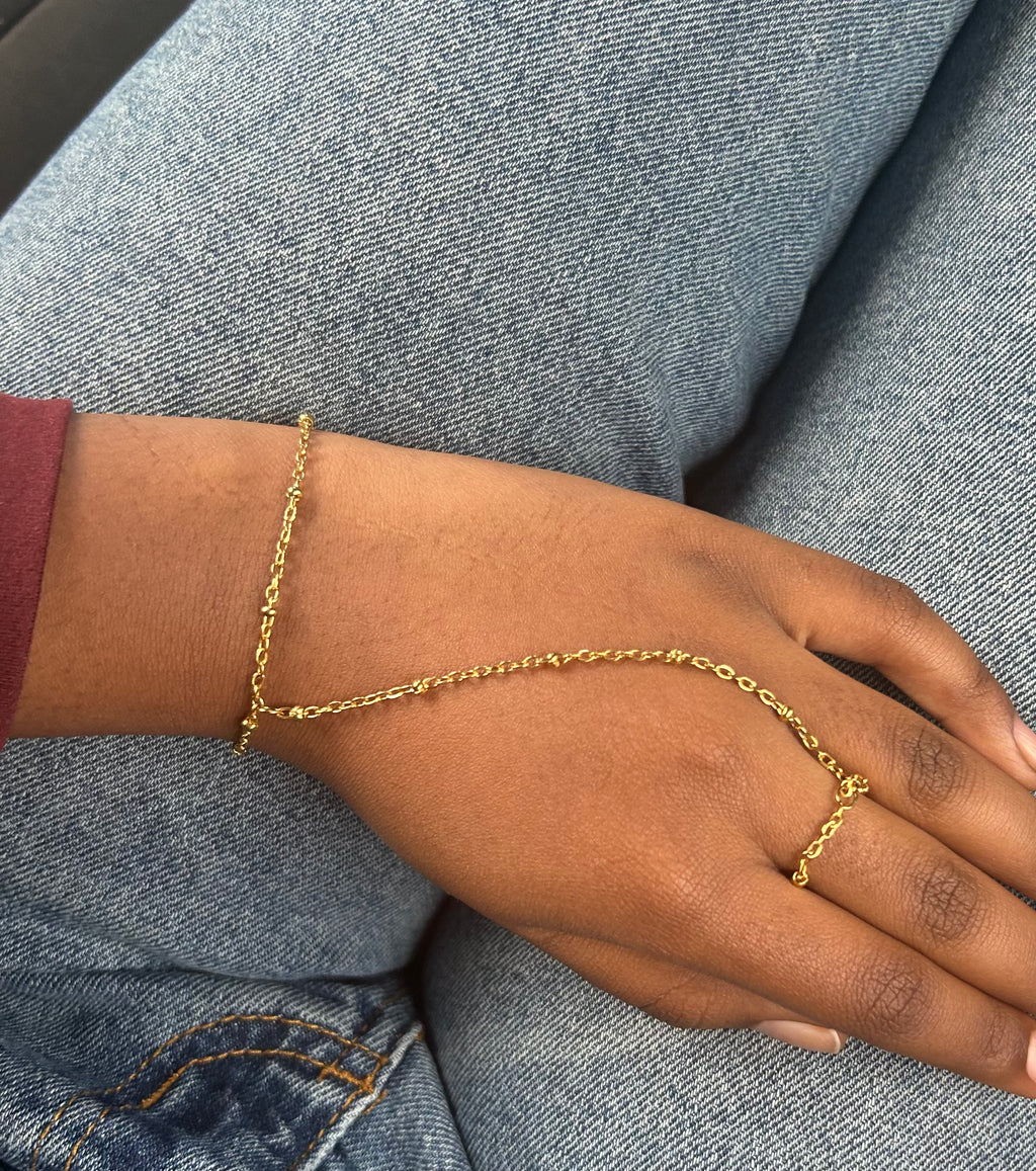 gold hand chain