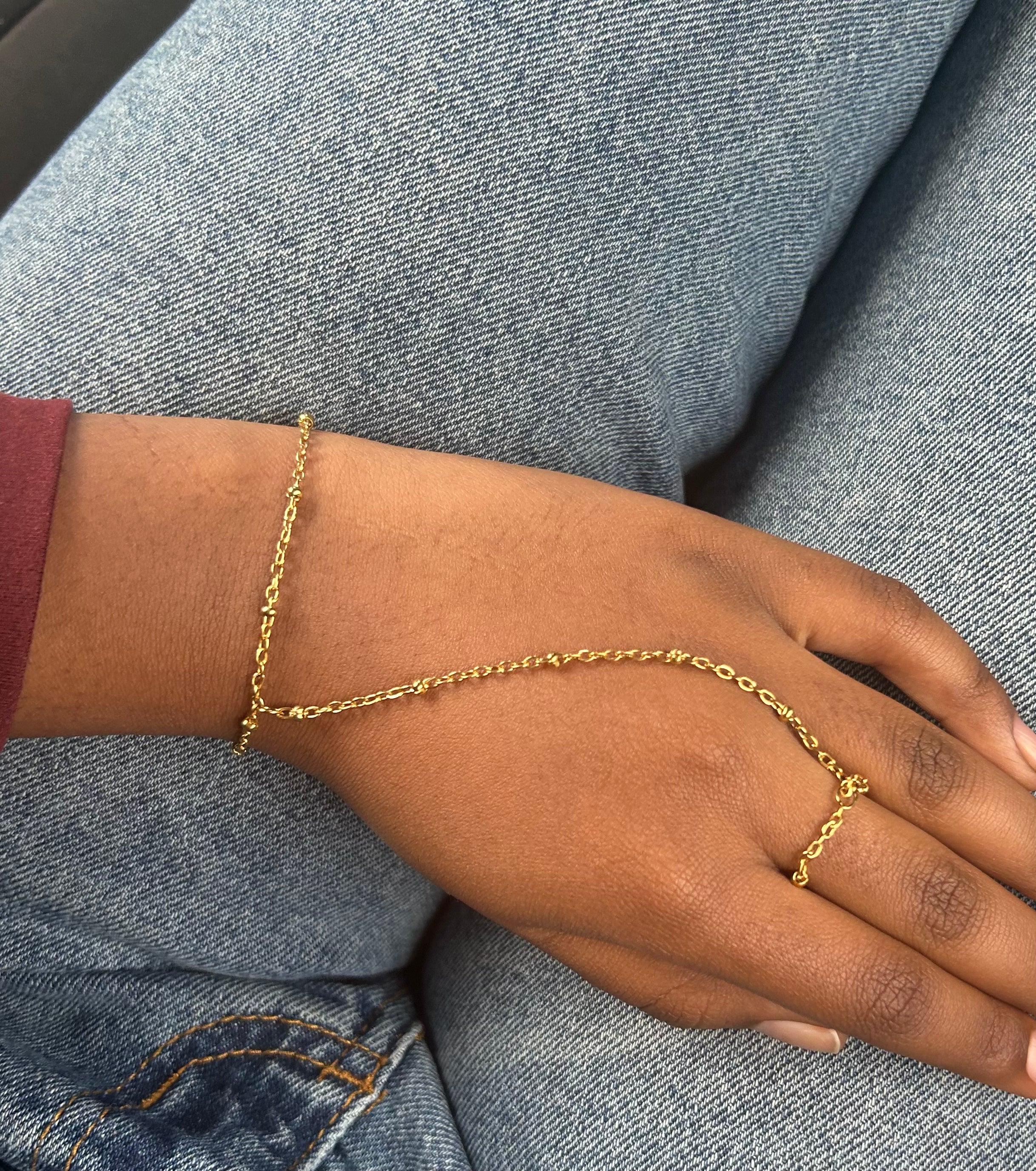 gold hand chain